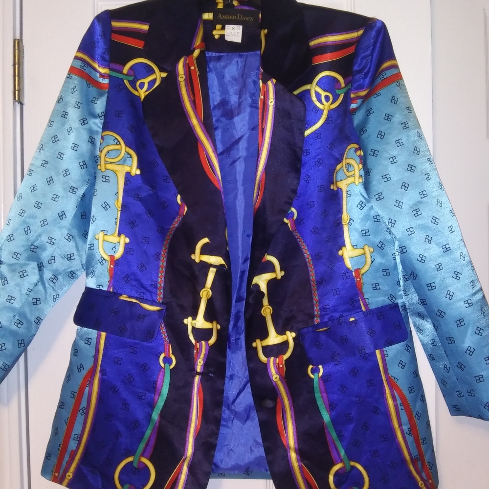 Scarf Print Lightweight Blazer
